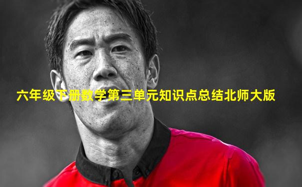 六年级下册数学第三单元知识点总结北师大版