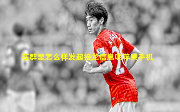 在群里怎么样发起接龙信息呢苹果手机